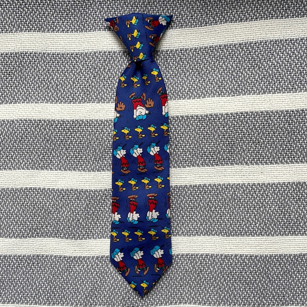 Kids Clip-on Tie.  Peanuts!  Baseball!